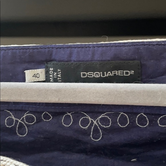 Navy blue and white embroidered DSQUARED blouse!! - Picture 2 of 2